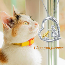 Load image into Gallery viewer, Cat & Girl I Love You Forever Pendant Necklace