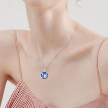 Load image into Gallery viewer, Cat with Moon and Star Pendant Necklace