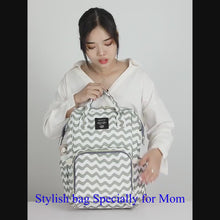 Load and play video in Gallery viewer, Stylish Mommy Bag / Diaper Backpack