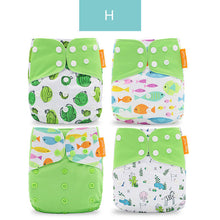 Load image into Gallery viewer, Eco-Friendly Baby Cloth Diaper 4Pcs/Set
