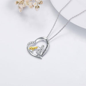 Cat & Girl I Love You Forever Pendant Necklace