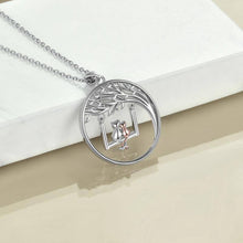 Load image into Gallery viewer, Cats On Swing Tree of Life Pendant Necklace
