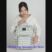 Load and play video in Gallery viewer, Stylish Mommy Bag / Diaper Backpack
